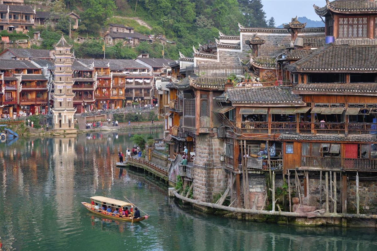 Die Altstadt von Fenghuang in der Provinz Hunan