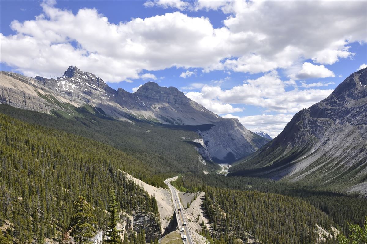 Der Icefields Parkway in den kanadischen Rockies
