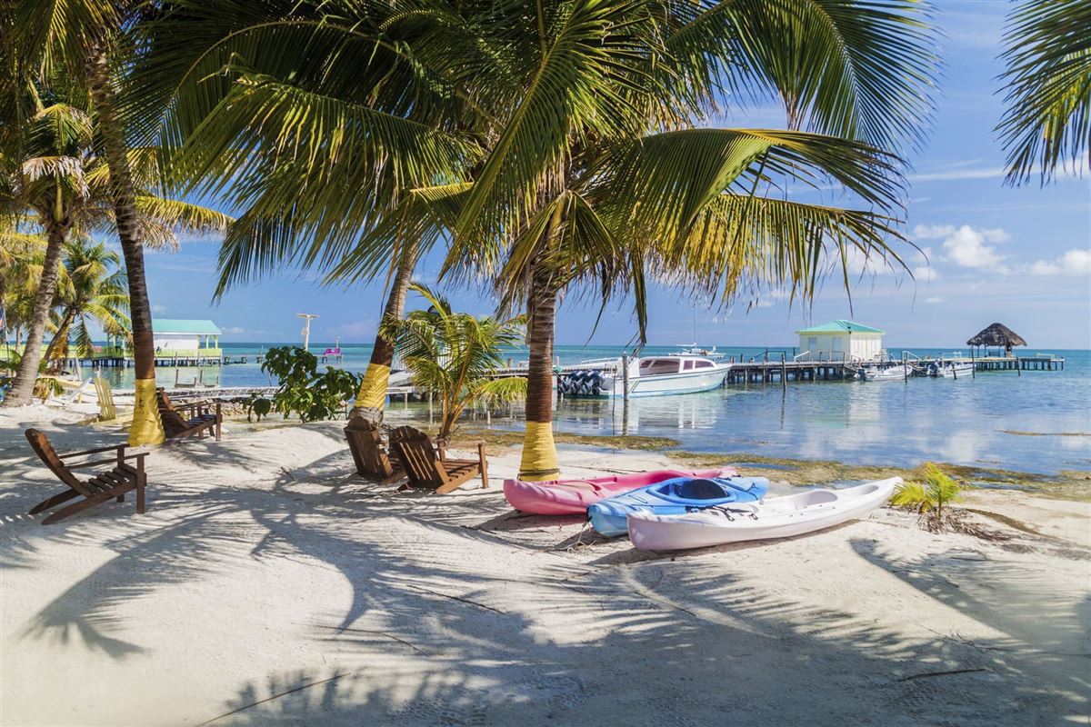 Strand auf der Insel Caye Caulker