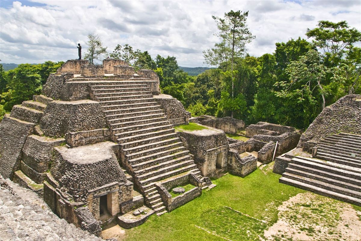 Caana-Pyramide an der archäologischen Stätte Caracol der Maya-Zivilisation in Belize
