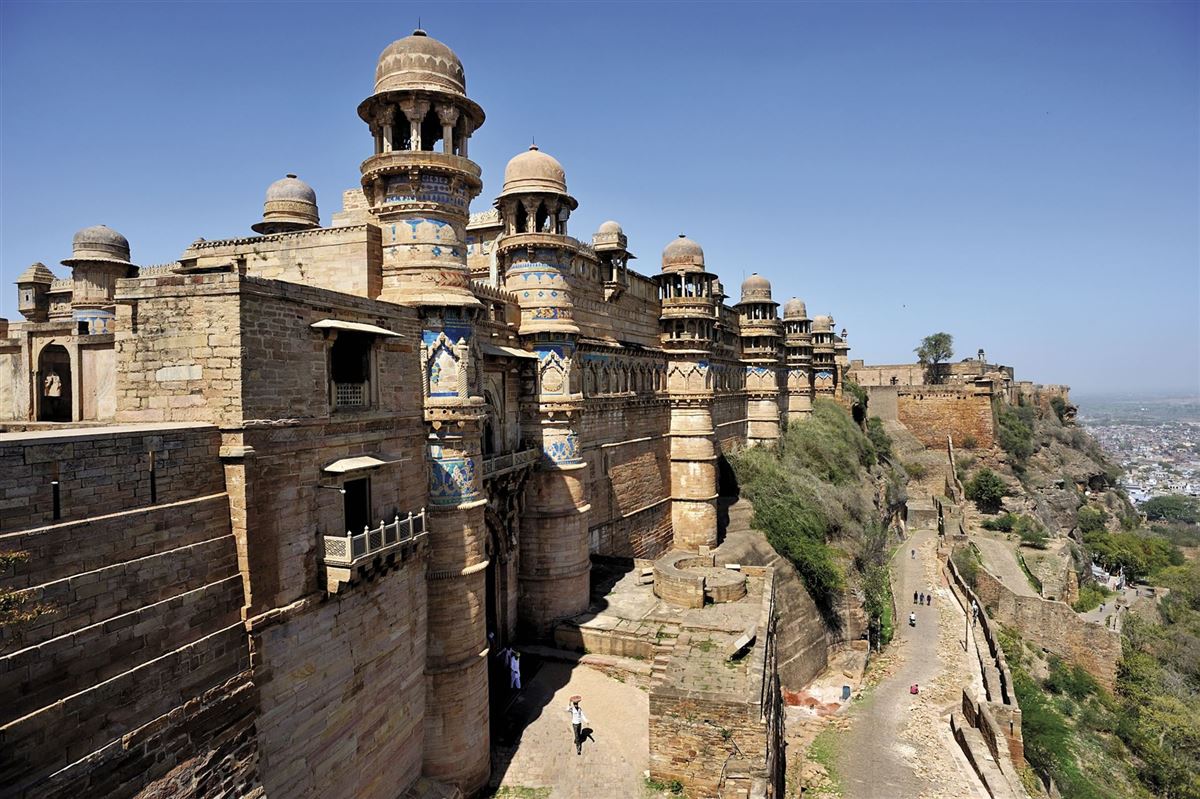 Das Gwalior Fort bei Gwalior, Madhya Pradesh