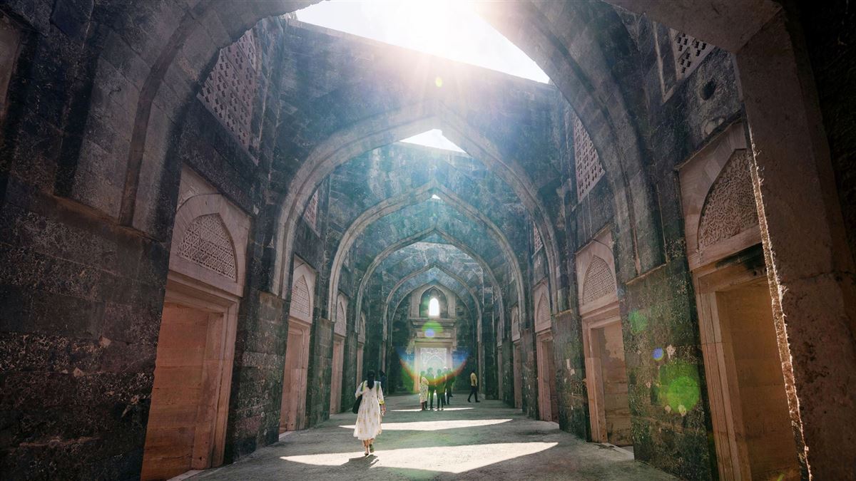 Mystische Stimmung im Jahaz Mahal