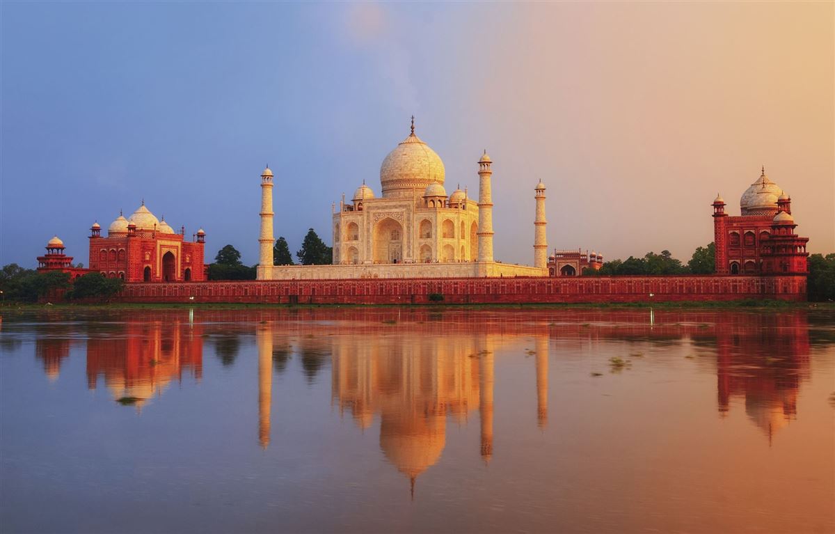Blick auf das Taj Mahal