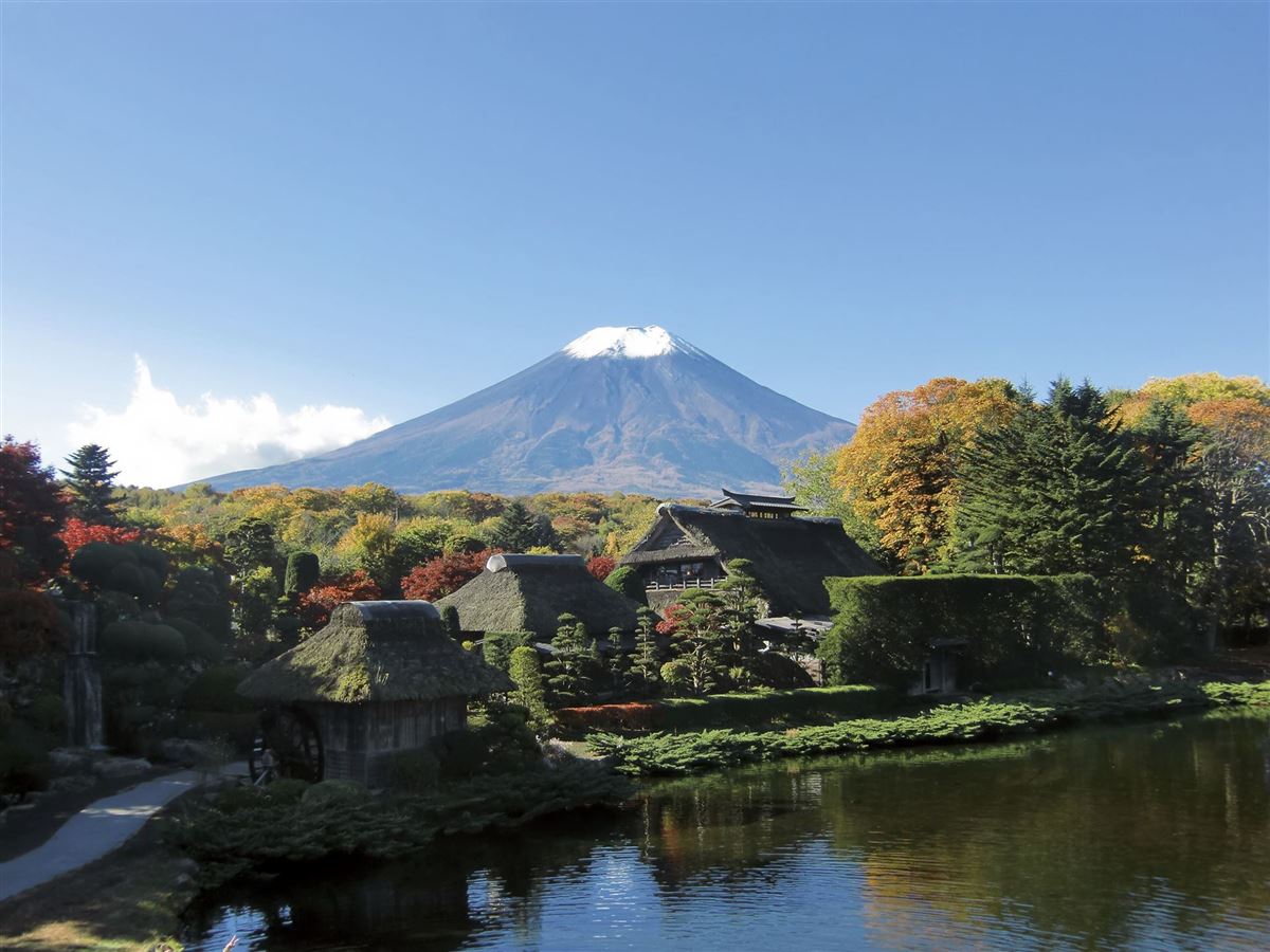 Idyllisches Leben am Berge Fuji