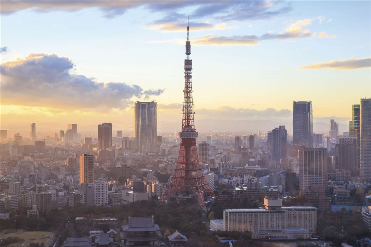 Blick auf die Skyline von Tokyo