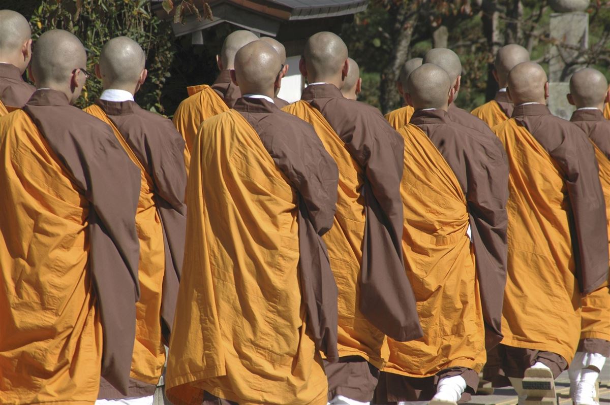 Buddhistische Mönche Koya-san, Japan