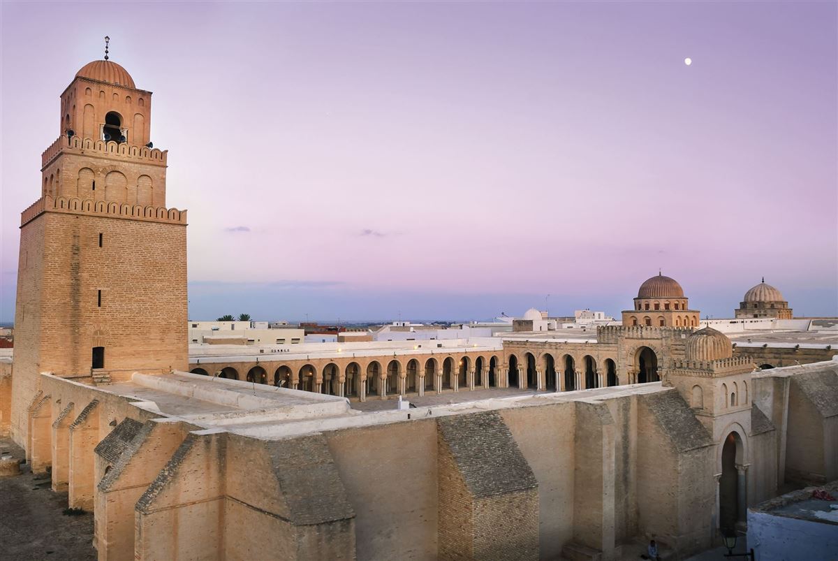 Blick auf die Aghlabiden-Moschee in Kairouan