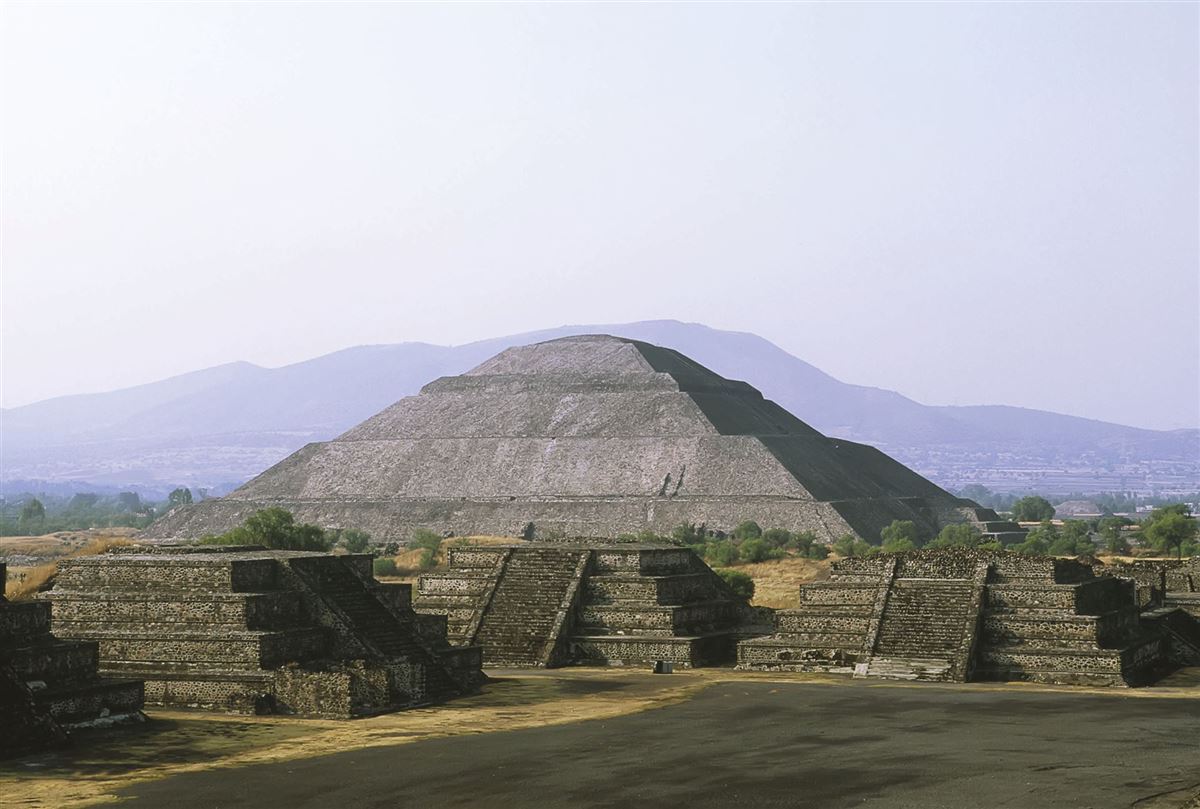 Die Sonnenpyramide in Teotihuacan
