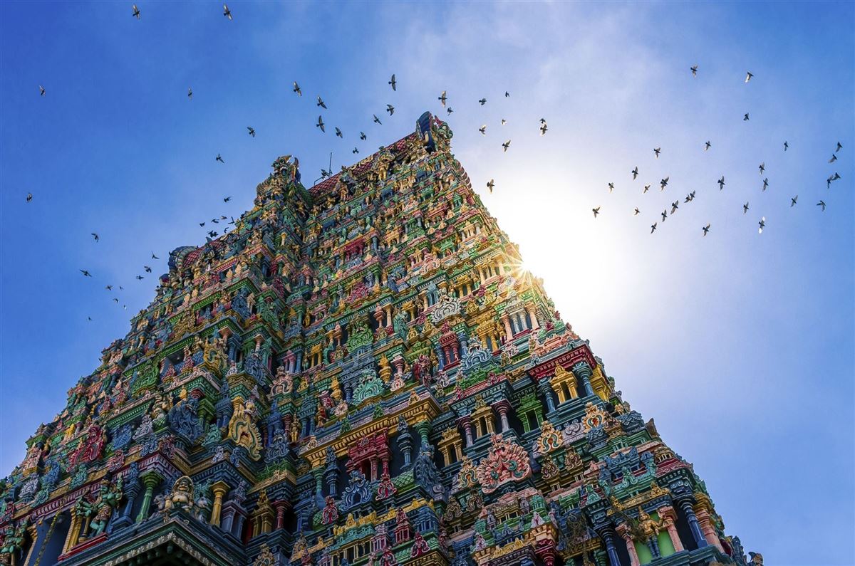 Der Meenakshi-Tempel in Madurai