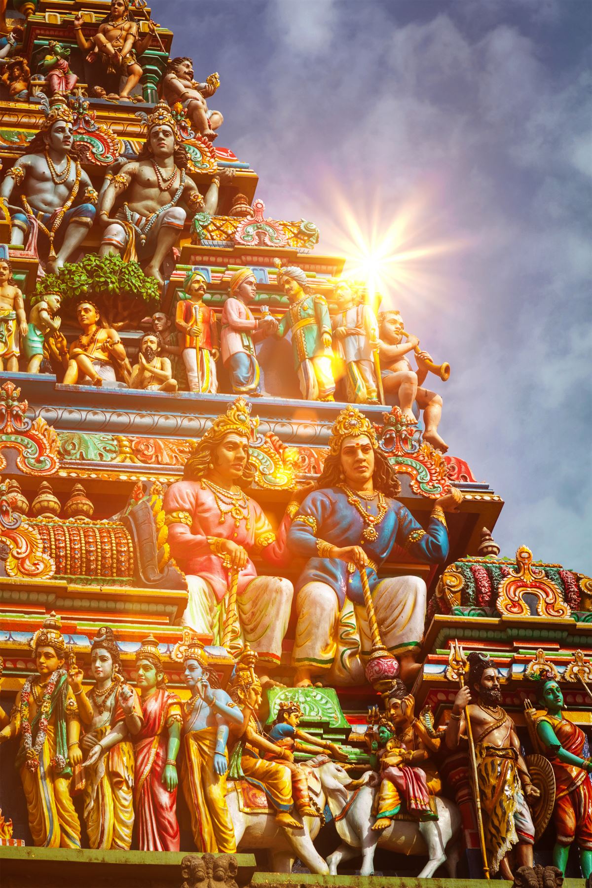 Gopuram-Turm des hinduistischen Tempels