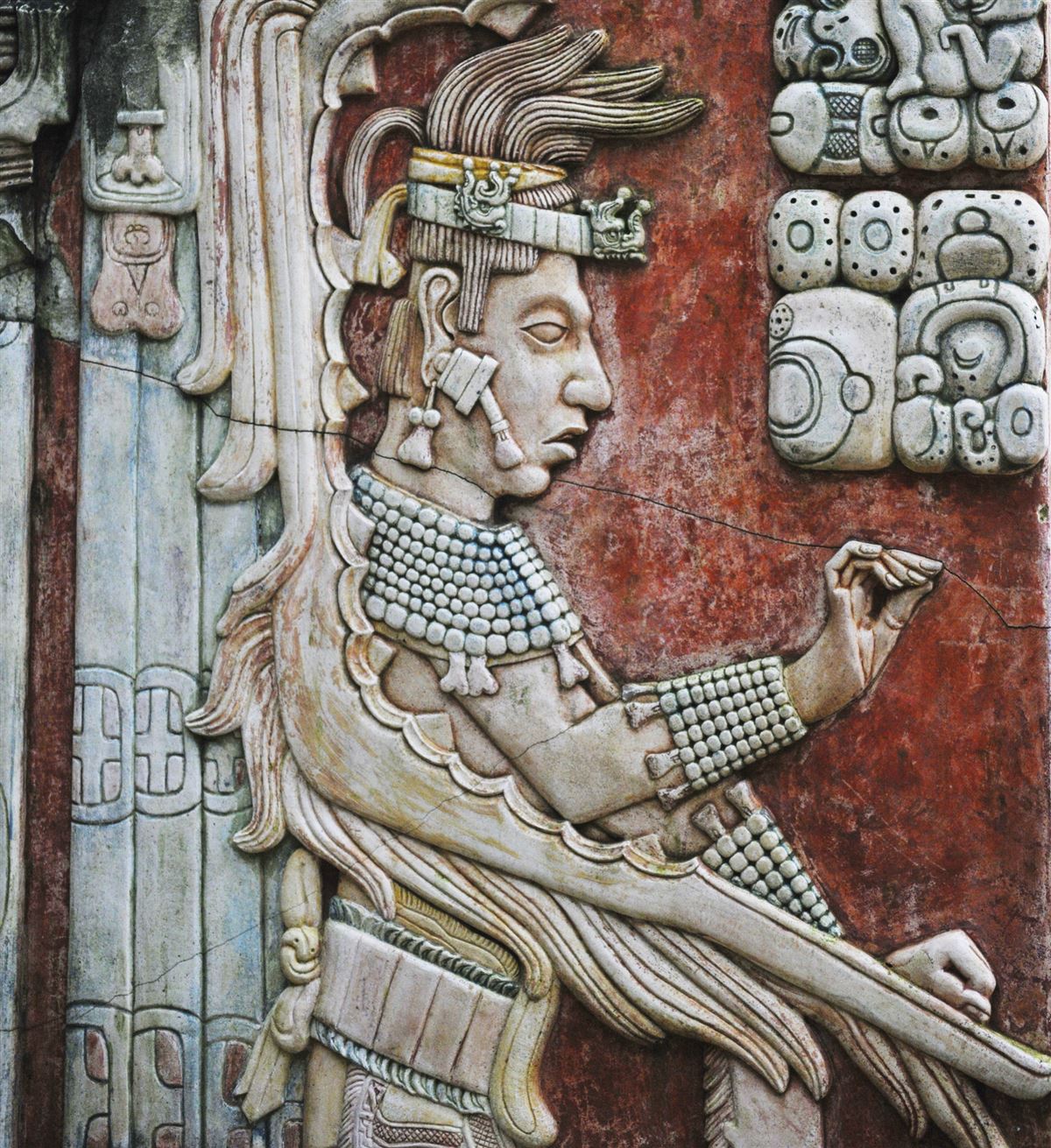 Bas Relief in den Palenque-Ruinen
