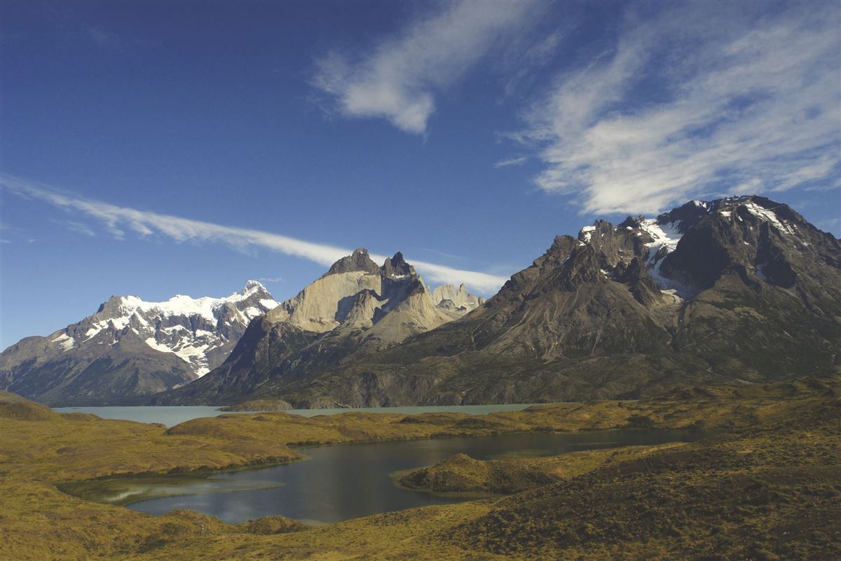 Bergensemble des Torres del Paine-Nationalparks, Patagonien