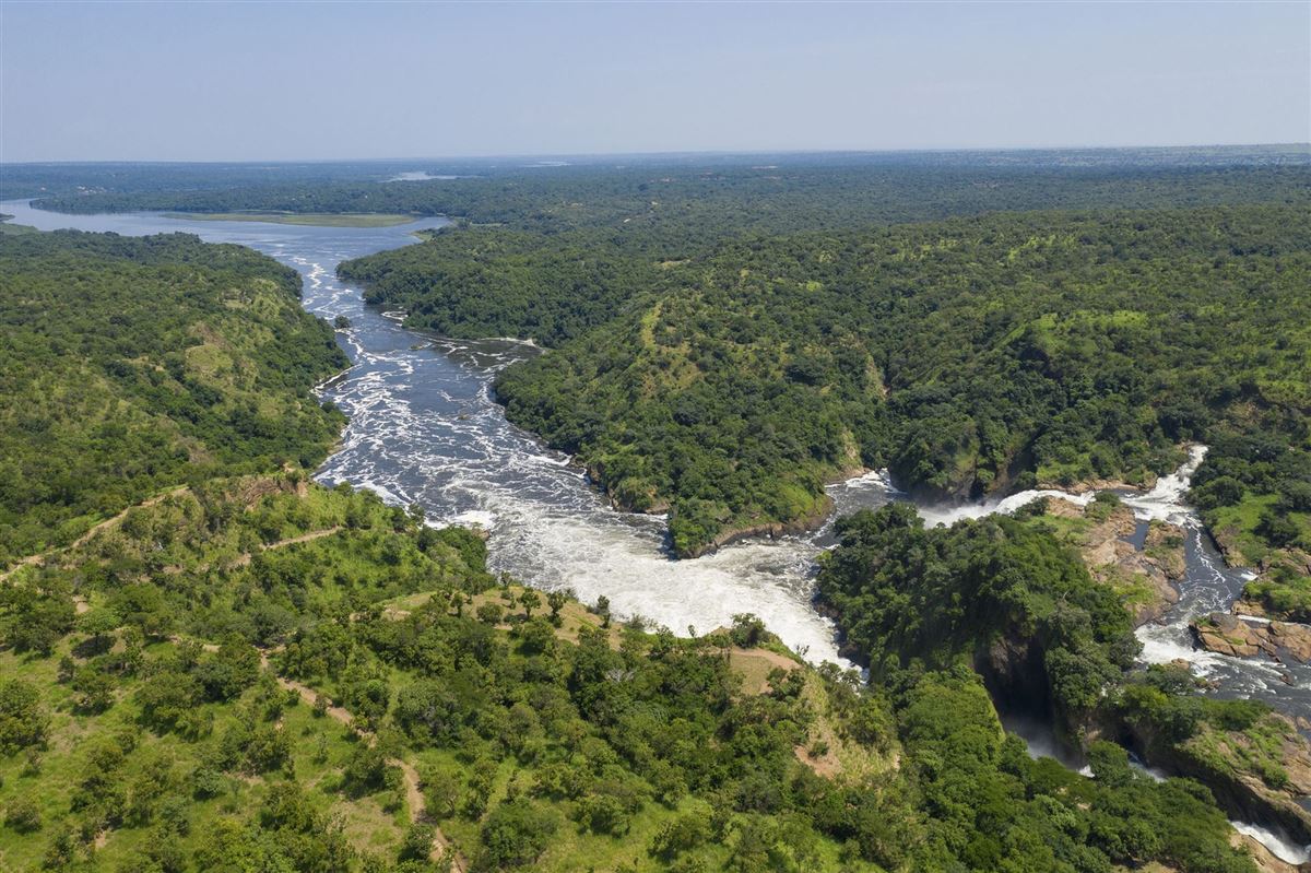 Blick auf die Murchison-Wasserfälle