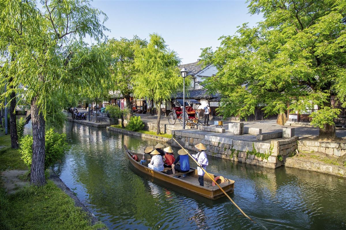 Kurashiki Fluss in Kurashiki.