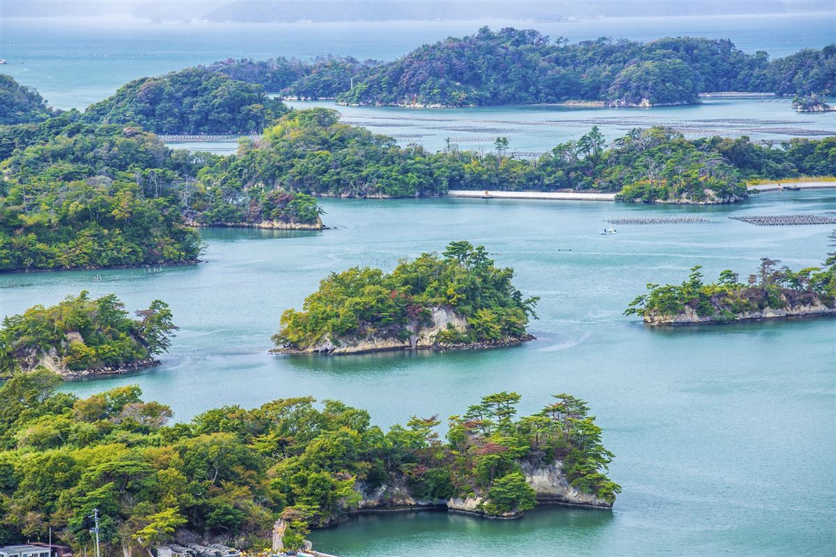 Die malerische Bucht von Matsushima