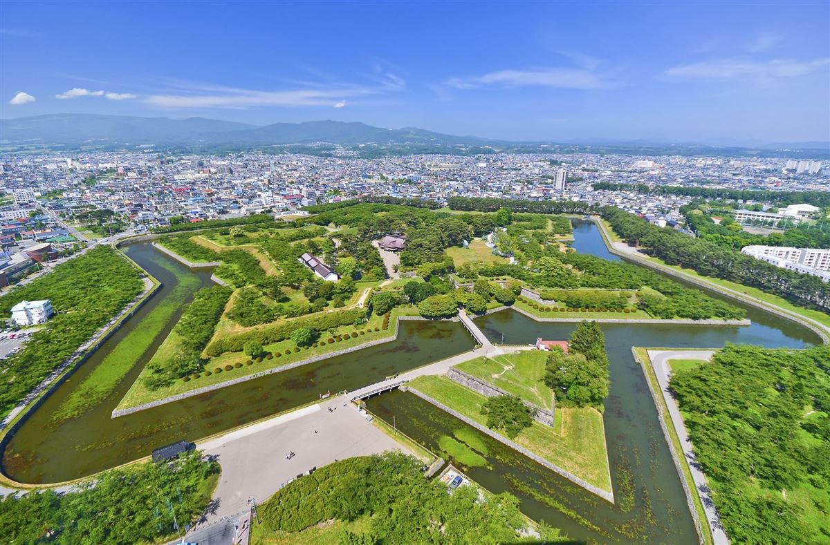 Goryokaku Park. Ein star fort in Hokkaido, Hakodate, Japan.