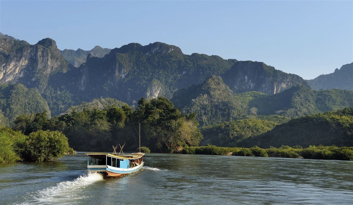 Boot auf dem Mekong