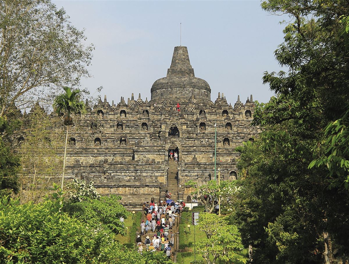 Beeindruckend, der Borobudur-Tempel