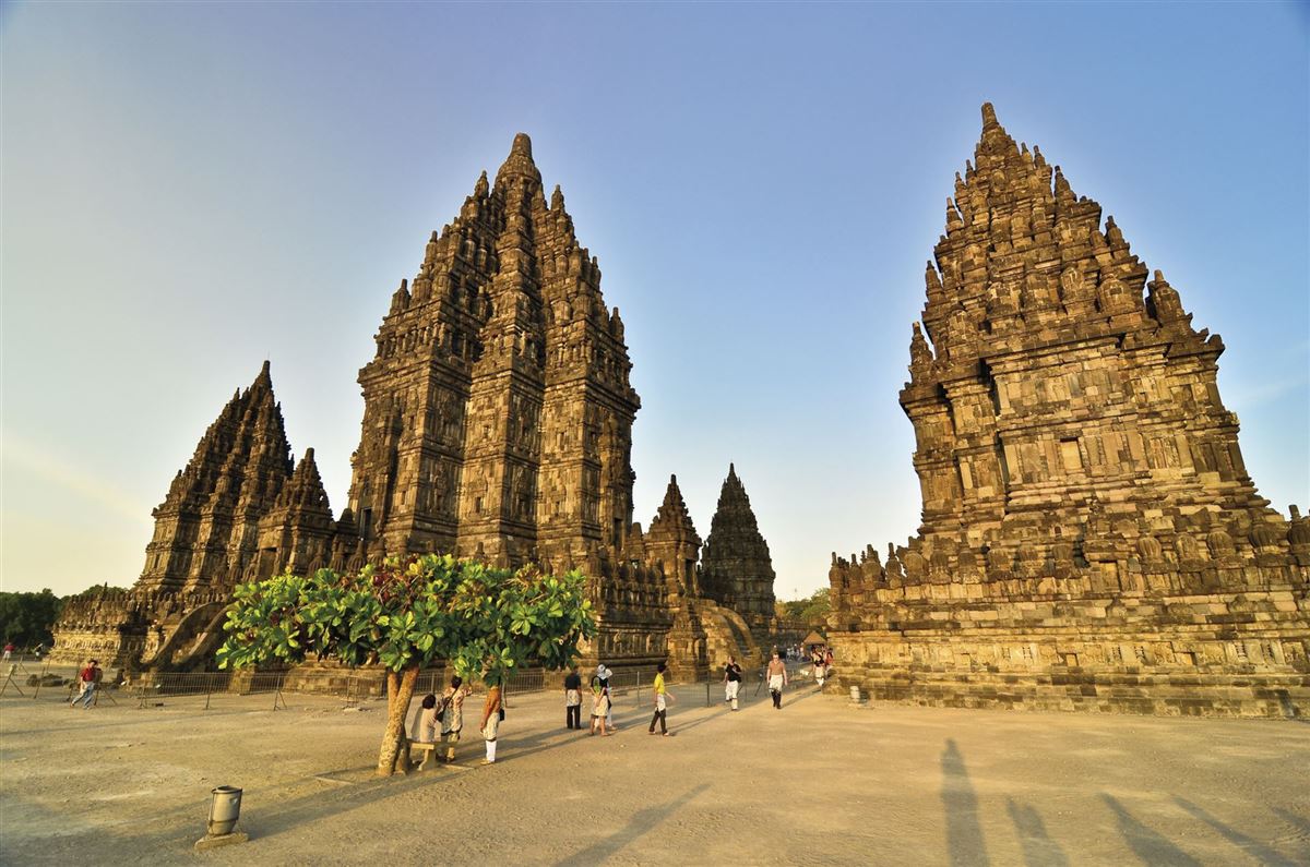 Der Prambanan-Tempelkomplex bei Yogyakarta