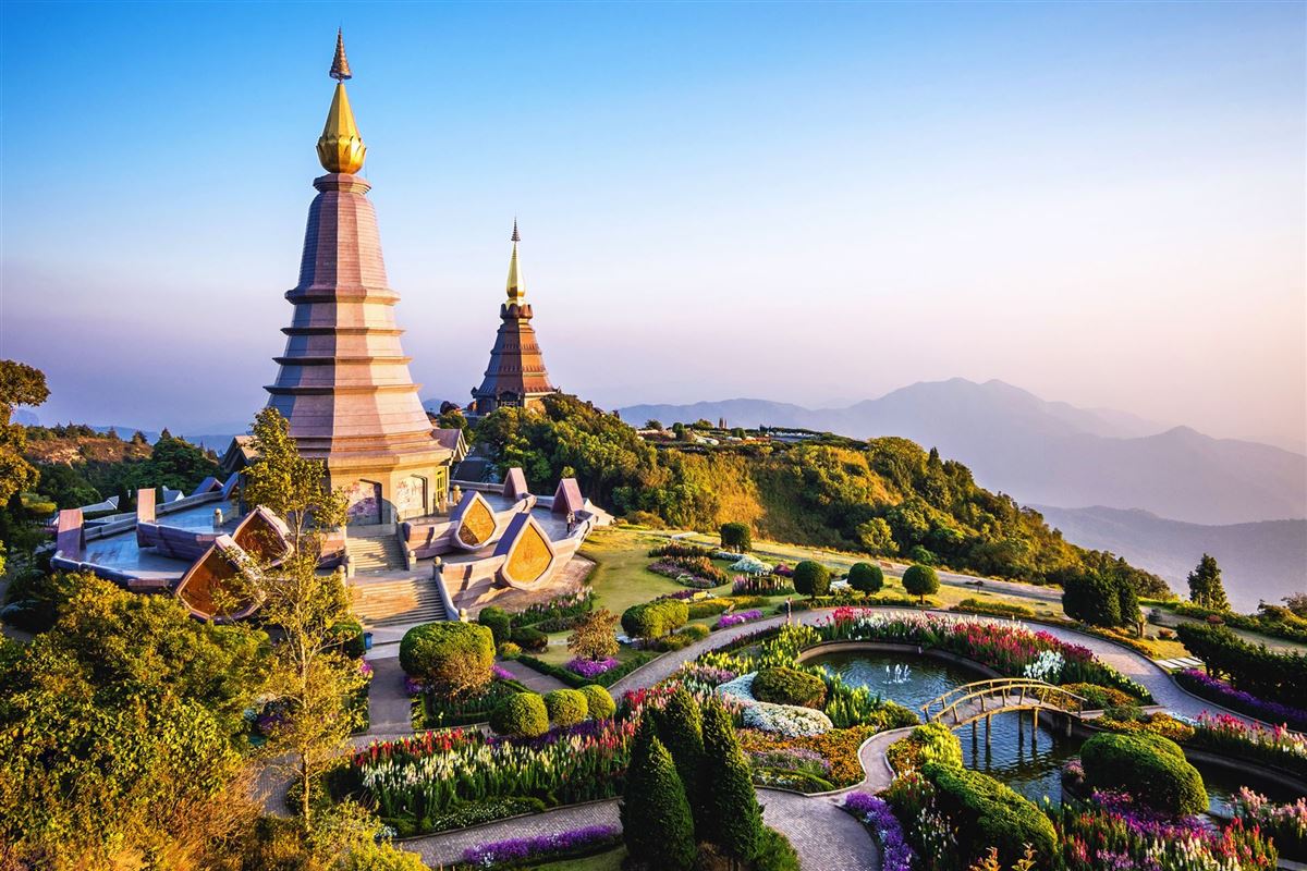 Pagoden auf dem Gipel des Doi Inthanon