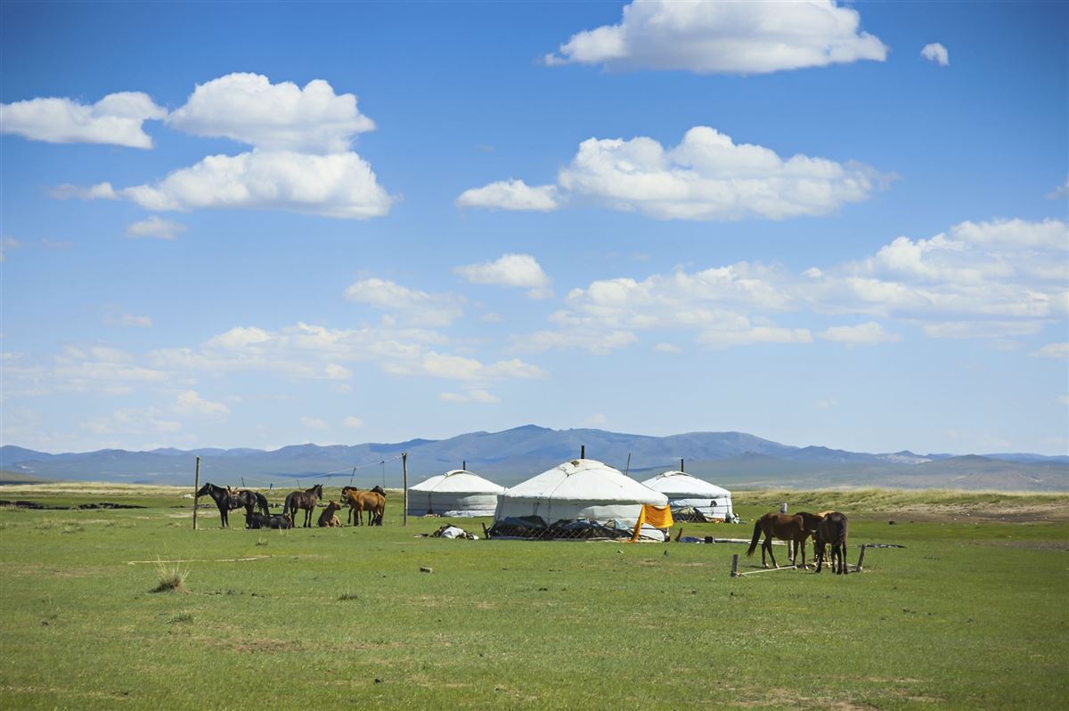 Nomaden Camp in der Mongolei