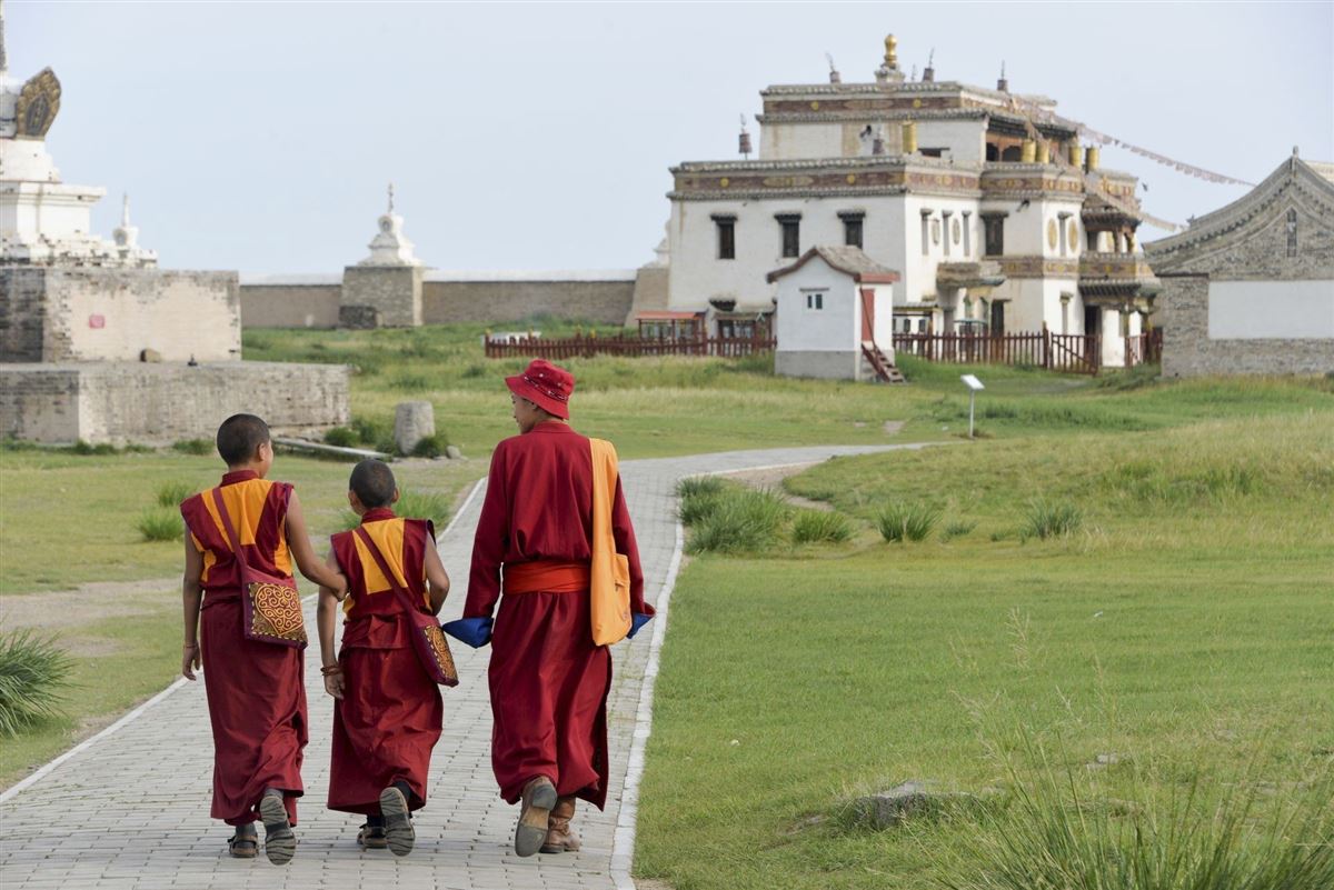 Junge Mönche im Kloster Erdene Zuu