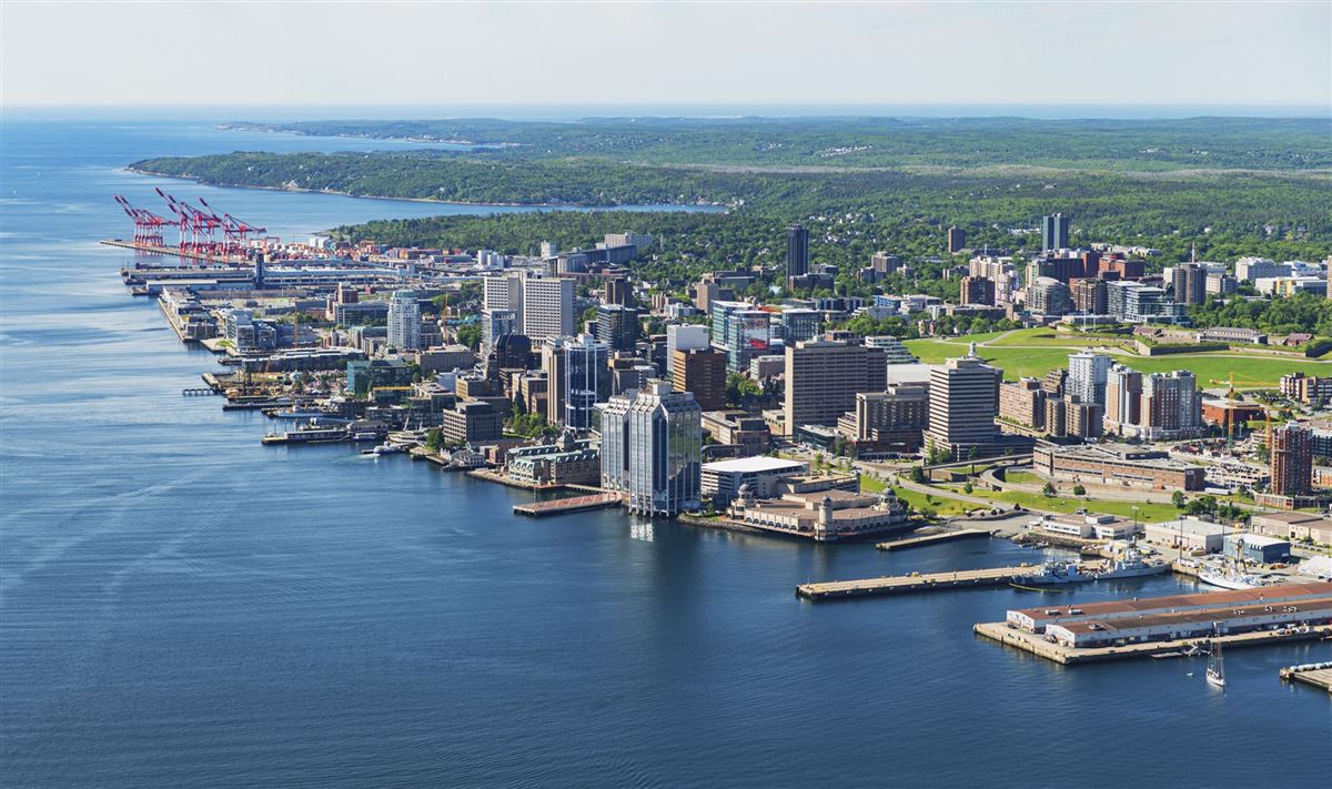 Blick auf die Waterfront von Halifax, Nova Scotia
