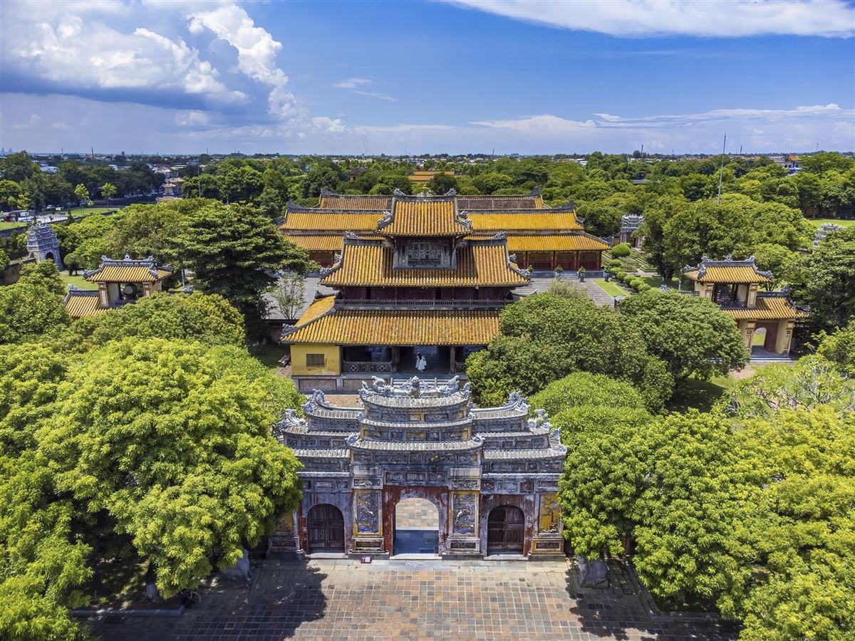 Blick auf den Kaiserpalast in Hué