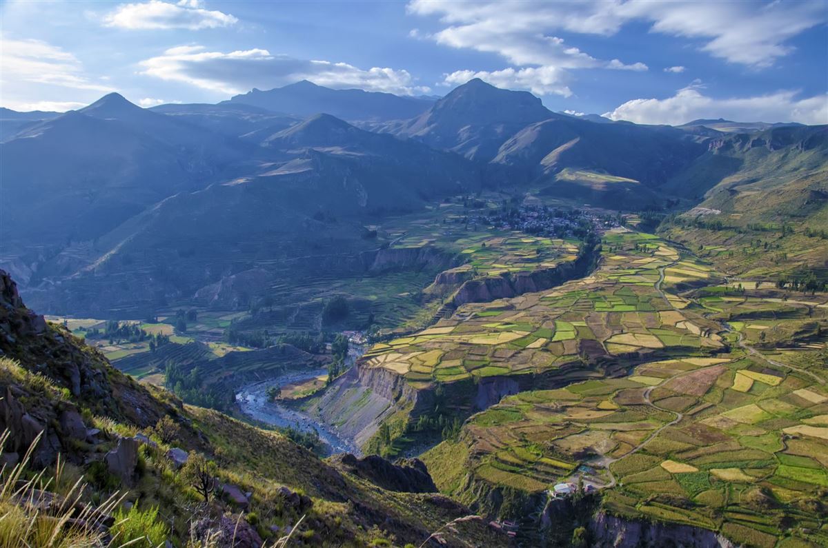 Ausblick hinein in den fantastischen Colca Canyon