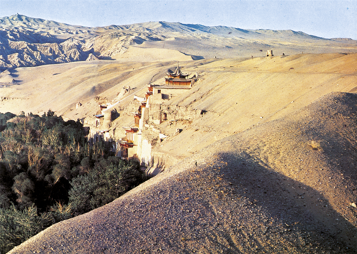 Bei Dunhuang die Tausend-Buddha-Grotten