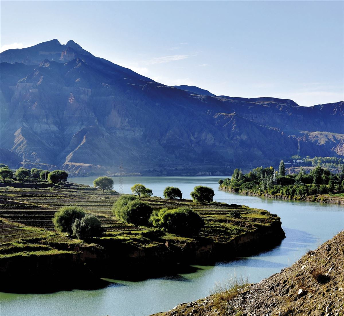 Gelber Fluss bei Tongren, Qinghai Provinz