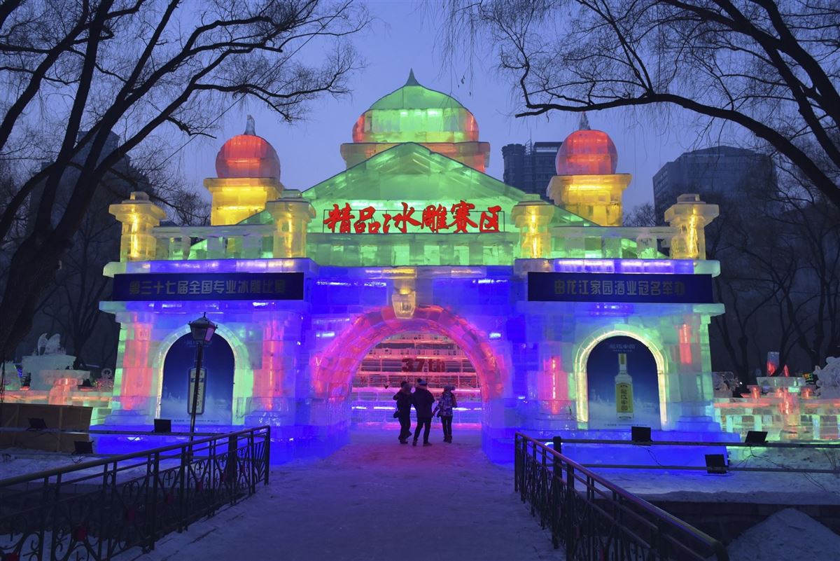 Eisskulpturenfestival in Harbin