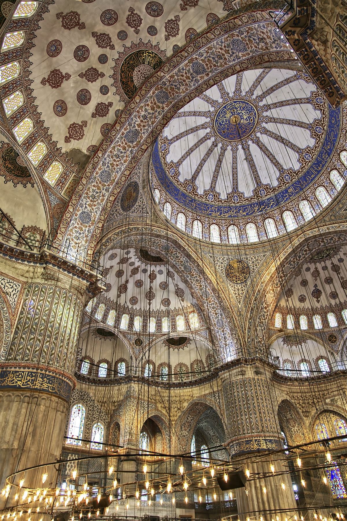 Innenansicht der Blauen Moschee in Istanbul