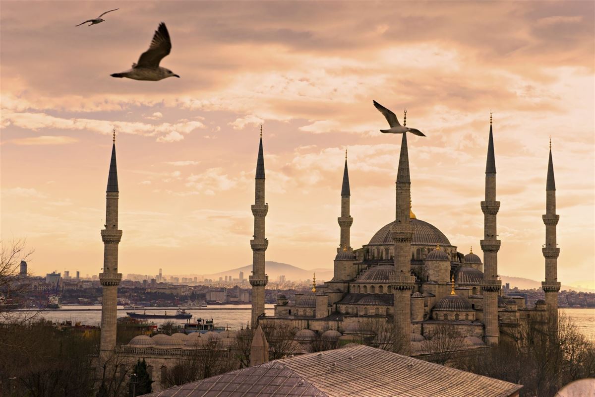 Blick auf die Blaue Moschee in Istanbul