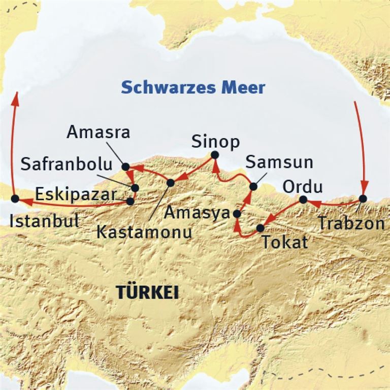 Die türkische Schwarzmeerküste – Rundreise