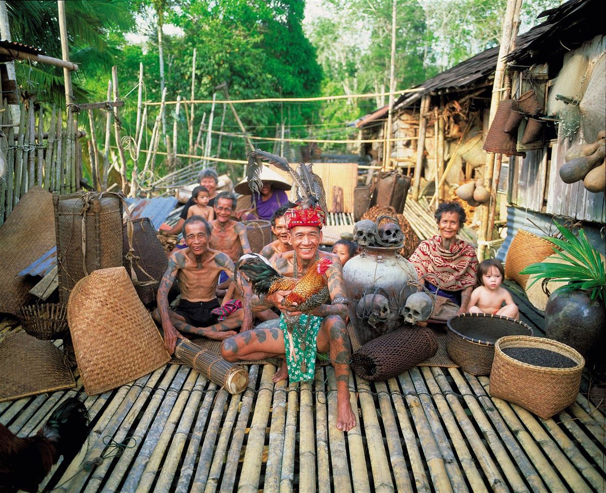 zu Gast bei den Iban im Langhaus in Borneo