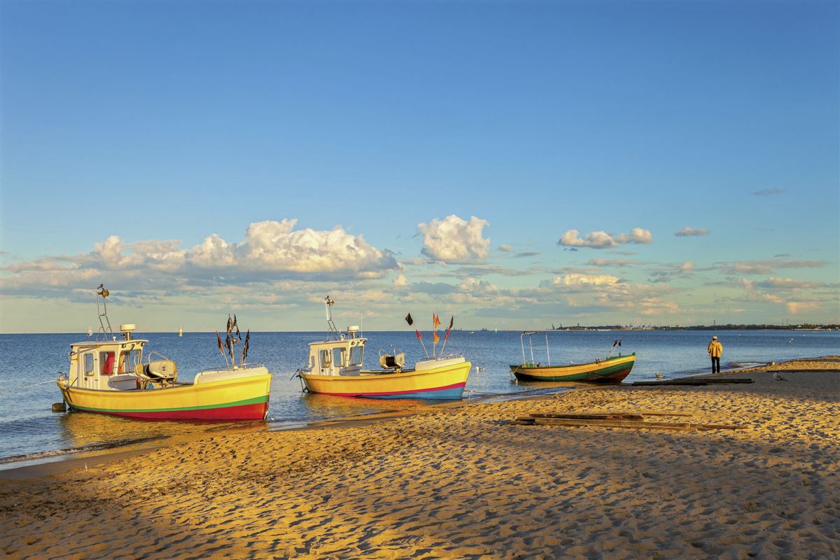 Fischerboote an Polens Ostseeküste