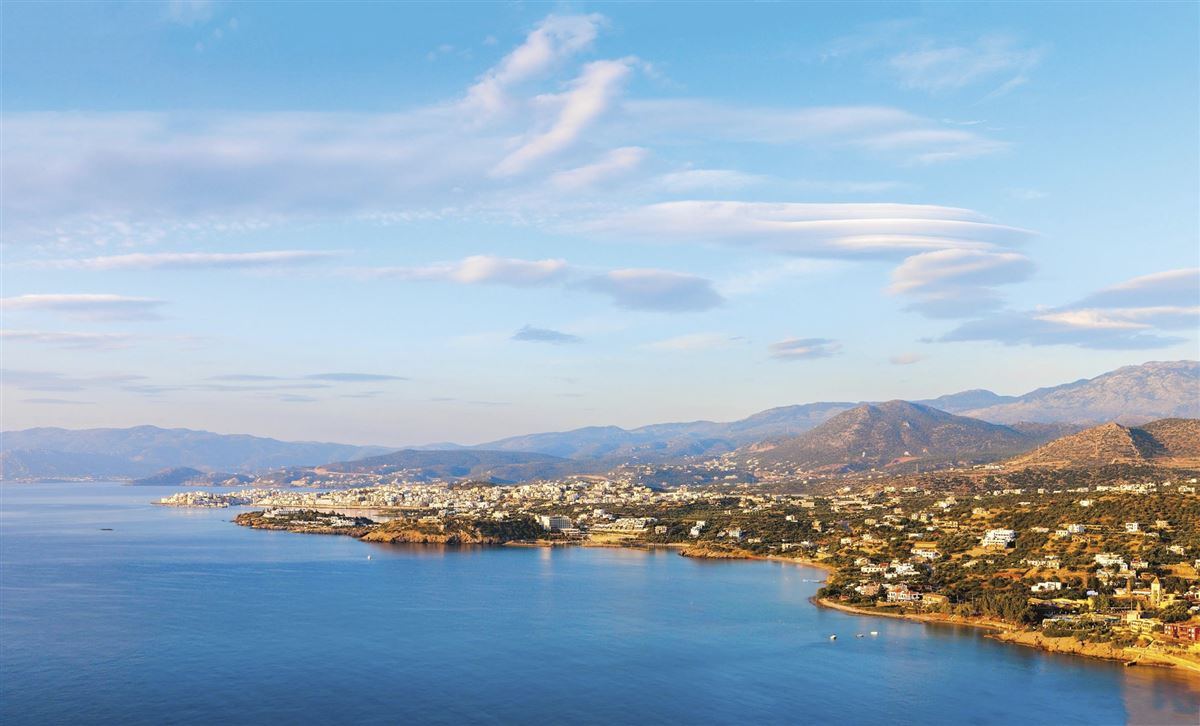 Blick auf die Mirabello-Bucht mit Agios Nikolaos
