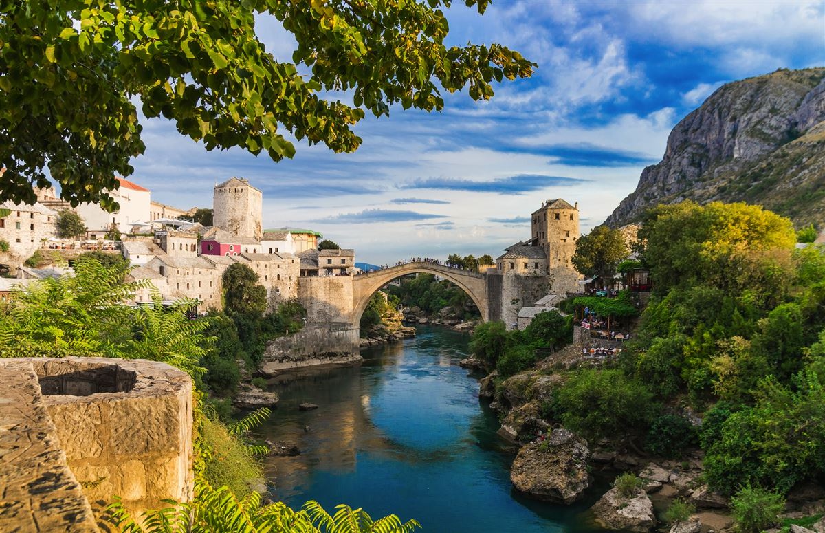 Die "Alte Brücke" in Mostar, Bosnien