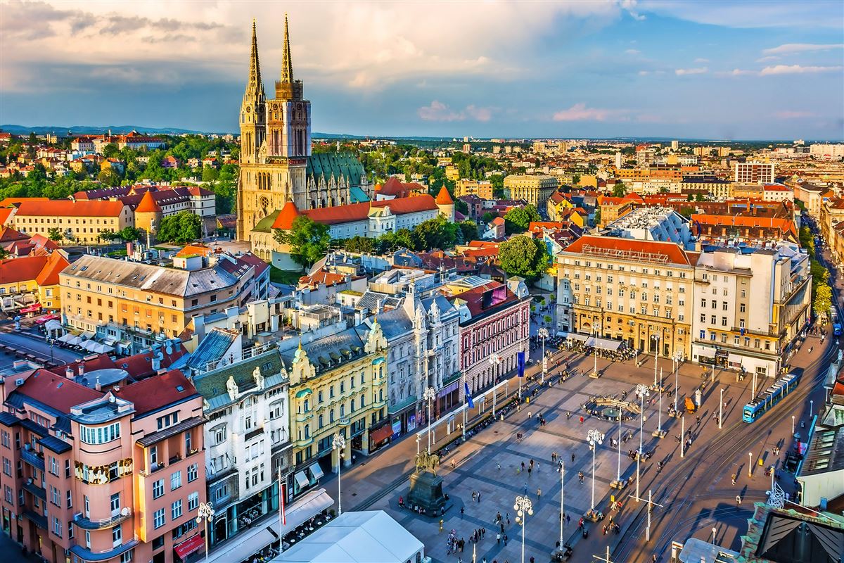 Das Stadtzentrum von Zagreb
