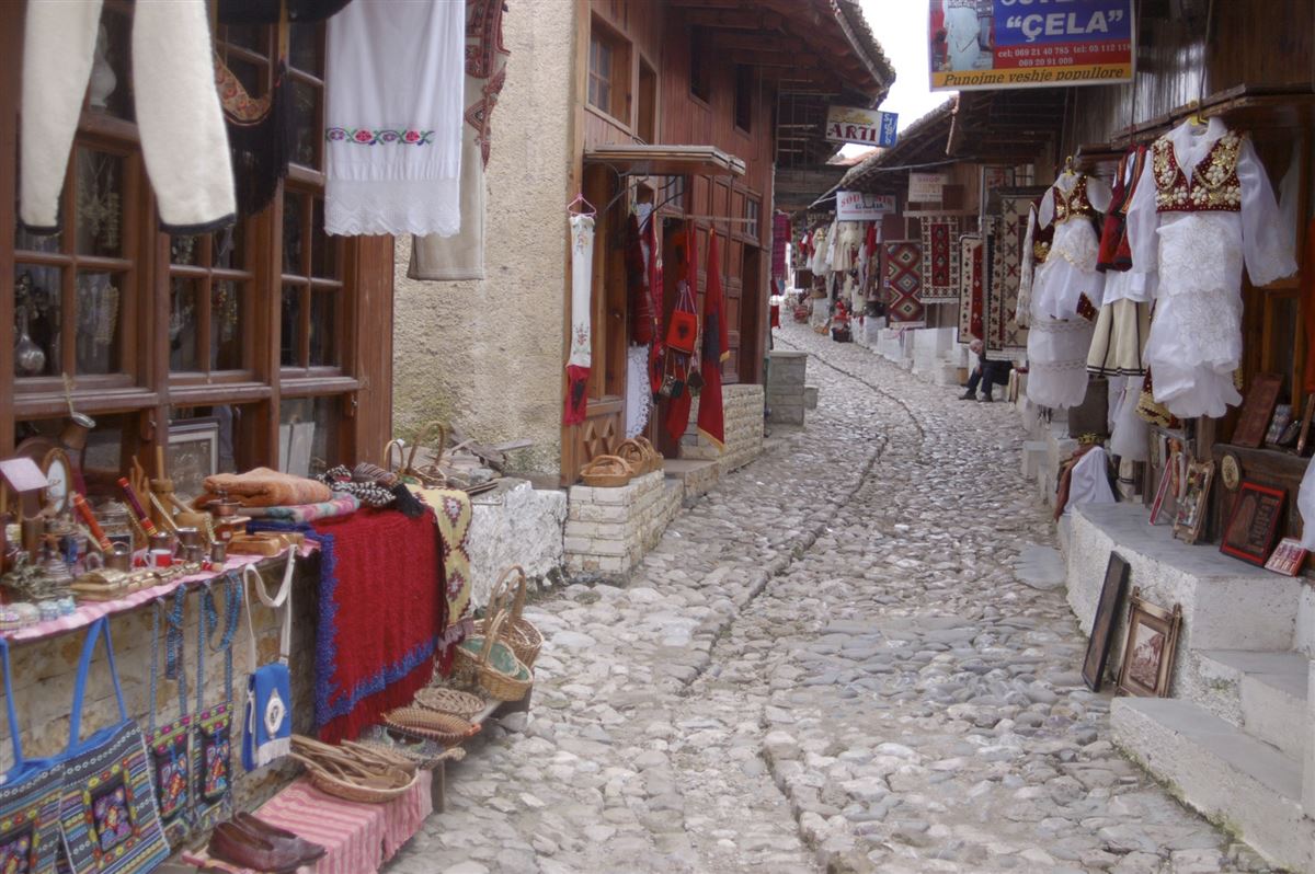 Markt in Kruja, Albanien