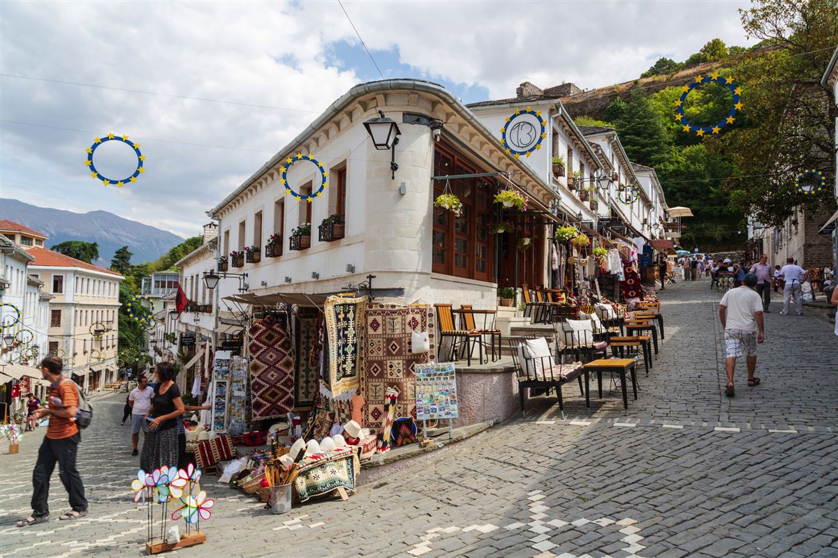In der Altstadt von Gjirokaster