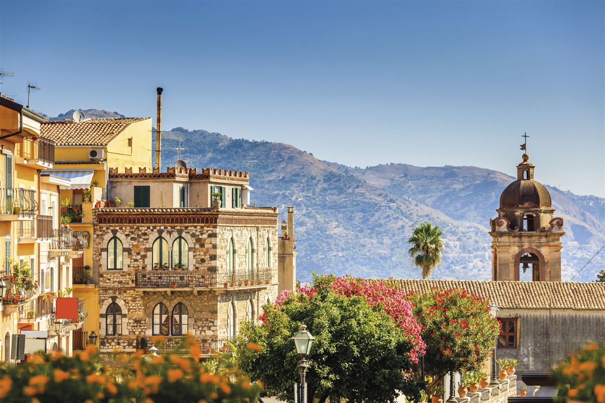 Details der Architektur im sizilianischen Taormina